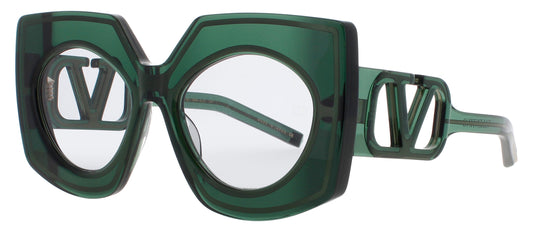 VALENTINO V-SOUL-VLS Frame CRYSTAL GREEN/GOLD Lens GREY