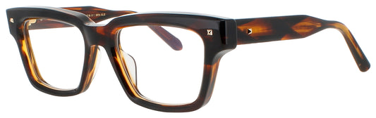VALENTINO V-ESSENTIAL- I Frame CRYSTAL BROWN SWIRL - YELLOW GOLD Lens DEMO