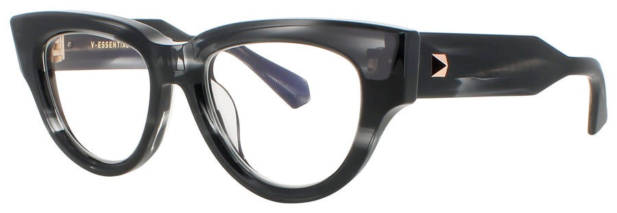 VALENTINO V-ESSENTIAL- III Frame BLACK SWIRL - WHITE GOLD Lens DEMO