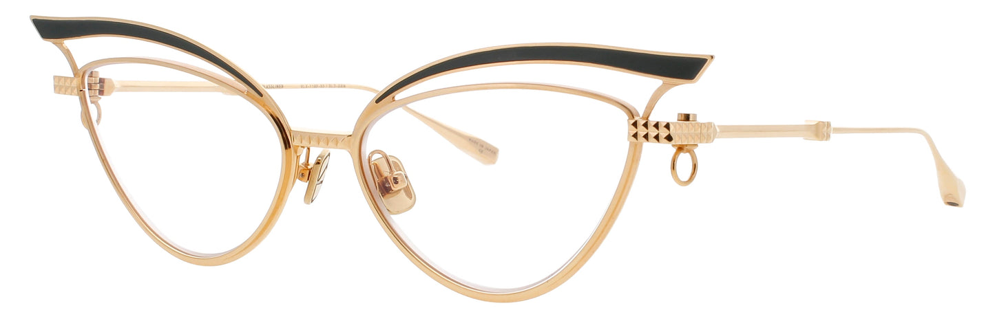 VALENTINO V-GLASSLINER-VLX Frame LIGHT GOLD/GREEN Lens DEMO