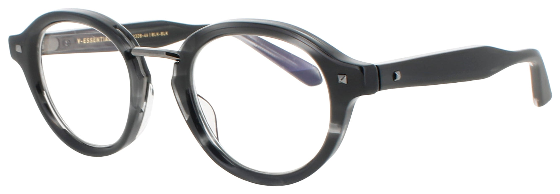 VALENTINO V-ESSENTIAL- IV Frame BLACK SWIRL - BLACK RHODIUM Lens DEMO