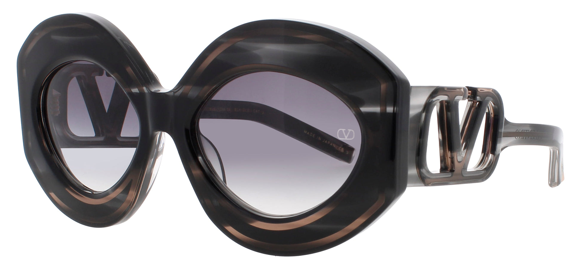 VALENTINO V-SOUL-II-VLS Frame BLACK SWIRL/ROSE GOLD Lens GREY GRADIENT