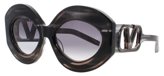 VALENTINO V-SOUL-II-VLS Frame BLACK SWIRL/ROSE GOLD Lens GREY GRADIENT