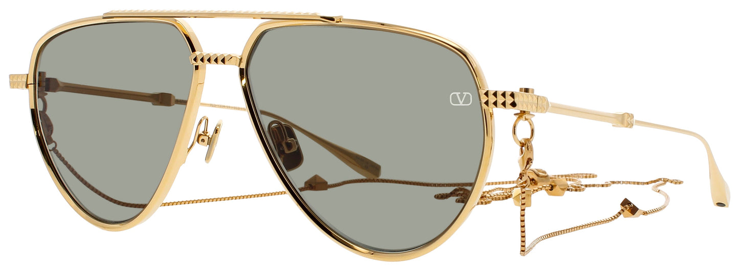 VALENTINO V - STUD - II Frame GOLD Lens GREEN