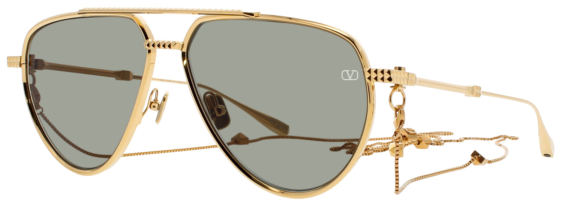 VALENTINO V - STUD - II Frame GOLD Lens GREEN