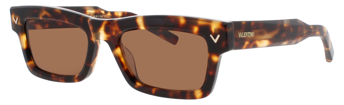VALENTINO V-SHARP-VLS Frame BROWN TORTOISE/GOLD Lens DARK BROWN