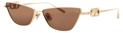VALENTINO VLOGO-SIGN-VLS Frame GOLD Lens DARK BROWN