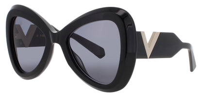 VALENTINO V-GOLD-III-VLS Frame BLACK/GOLD Lens GREY