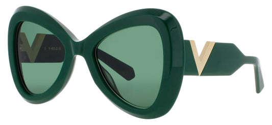 VALENTINO V-GOLD-III-VLS Frame DARK GREEN/GOLD Lens DARK GREEN