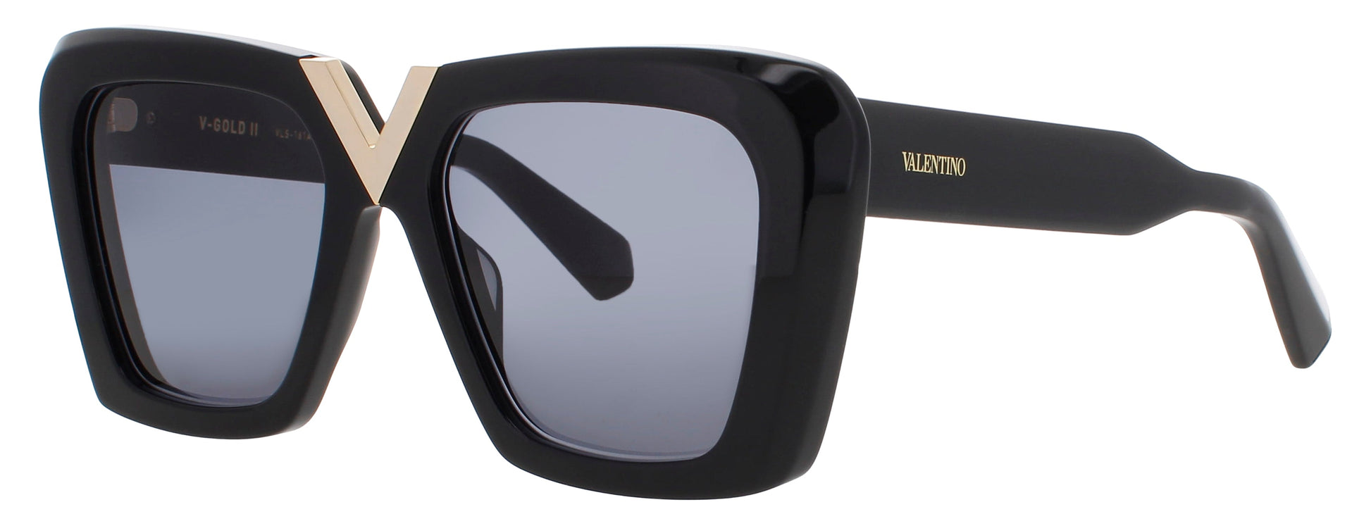 VALENTINO V-GOLD-II-VLS Frame BLACK/GOLD Lens GREY