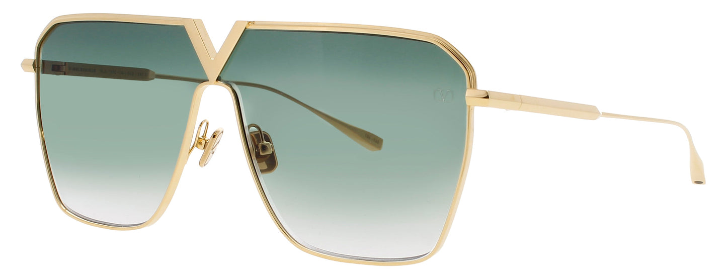 VALENTINO V-GOLDSHIELD-VLS Frame GOLD Lens GREEN GRADIENT