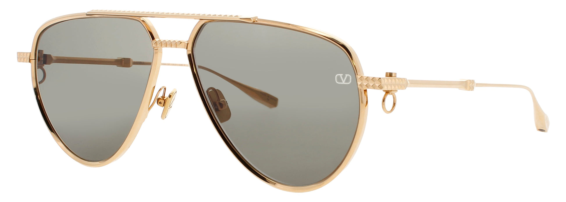 VALENTINO V-STUD-II-VLS Frame GOLD Lens GREEN