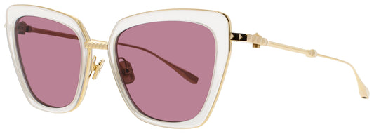 VALENTINO V - DAYDREAM II Frame IVORY / GOLD Lens BORDEAUX