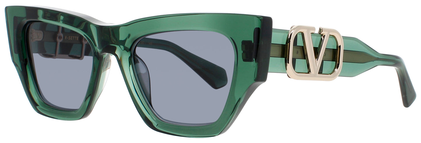 VALENTINO V - SETTE Frame GREEN / GOLD Lens  GREY