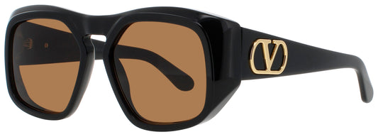 VALENTINO VLS-179 Frame BLACK / GOLD Lens  BROWN