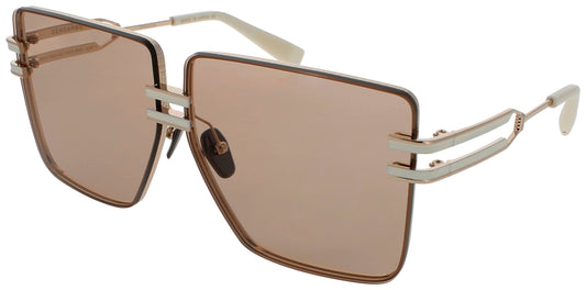 BALMAIN GENDARME Frame WHITE GOLD/BONE Lens MEDIUM BROWN