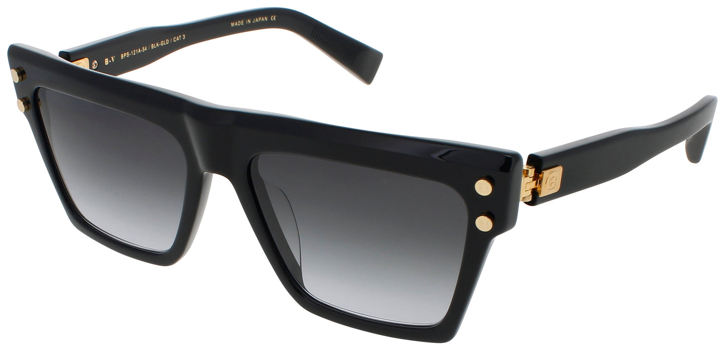 BALMAIN B-V Frame BLACK/GOLD Lens DARK GREY