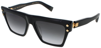 BALMAIN B-V Frame BLACK/GOLD Lens DARK GREY