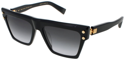 BALMAIN B-V Frame BLACK/GOLD Lens DARK GREY