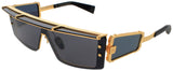 BALMAIN WONDERBOY-III Frame GOLD/BLACK Lens BLACK FLASH MIRROR
