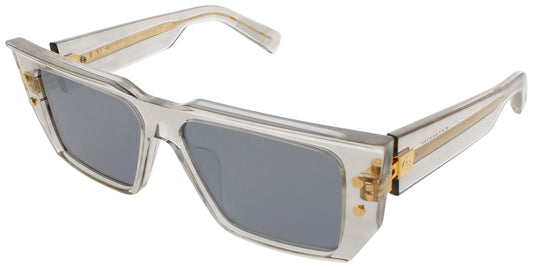 BALMAIN B-VI Frame GREY CRYSTAL W/ GOLD FLAKES/WHITE GOLD Lens WHITE GOLD FLASH