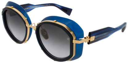 BALMAIN BRIGITTE Frame DARK BLUE CRYSTAL/GOLD Lens DARK GREY
