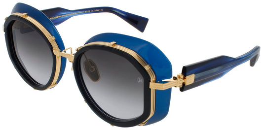BALMAIN BRIGITTE Frame DARK BLUE CRYSTAL/GOLD Lens DARK GREY