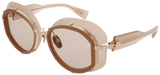 BALMAIN BRIGITTE Frame NUDE/WHITE GOLD Lens MEDIUM BROWN