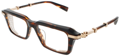BALMAIN LEGION-III Frame BROWN SWIRL/WHITE GOLD Lens DEMO