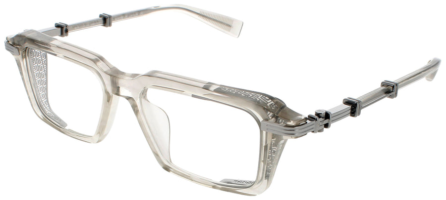 BALMAIN LEGION-III Frame GREY CRYSTAL W/ GOLD FLAKES Lens DEMO