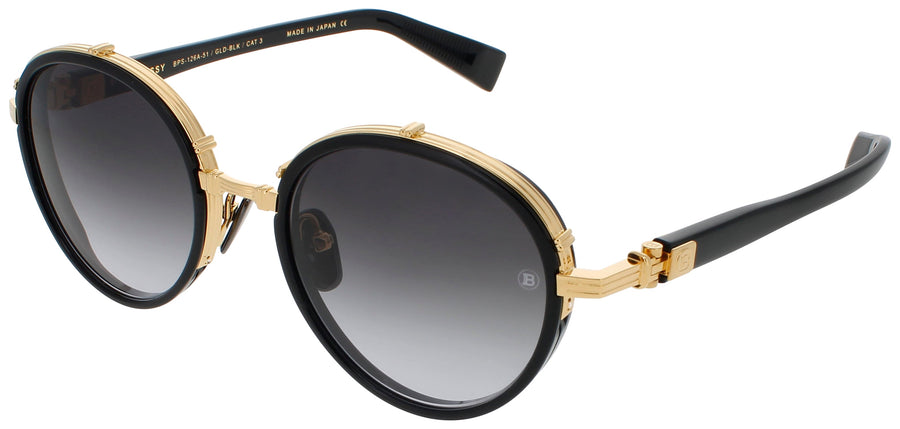 BALMAIN CROISSY Frame BLACK/GOLD Lens DARK GREY
