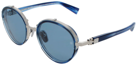BALMAIN CROISSY Frame SILVER/BLUE SWIRL Lens BLUE