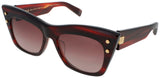 BALMAIN B-II Frame RED SWIRL/GOLD Lens ROSE GRADIENT