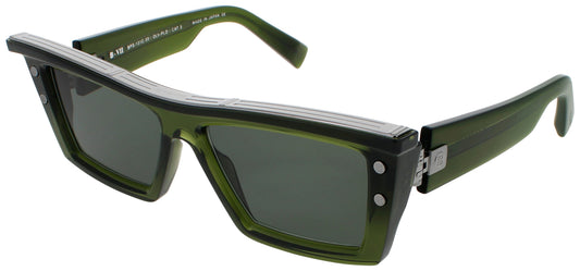 BALMAIN B-VII Frame DARK OLIVE/BLACK PALLADIUM Lens GREEN