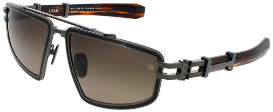 BALMAIN TITAN Frame BLACK RHODIUM/BROWN SWIRL Lens BROWN GRADIENT