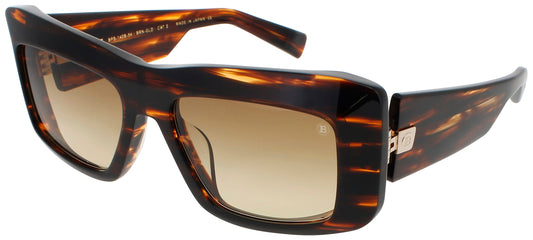BALMAIN ENVIE Frame BROWN SWIRL/WHITE GOLD Lens AMBER
