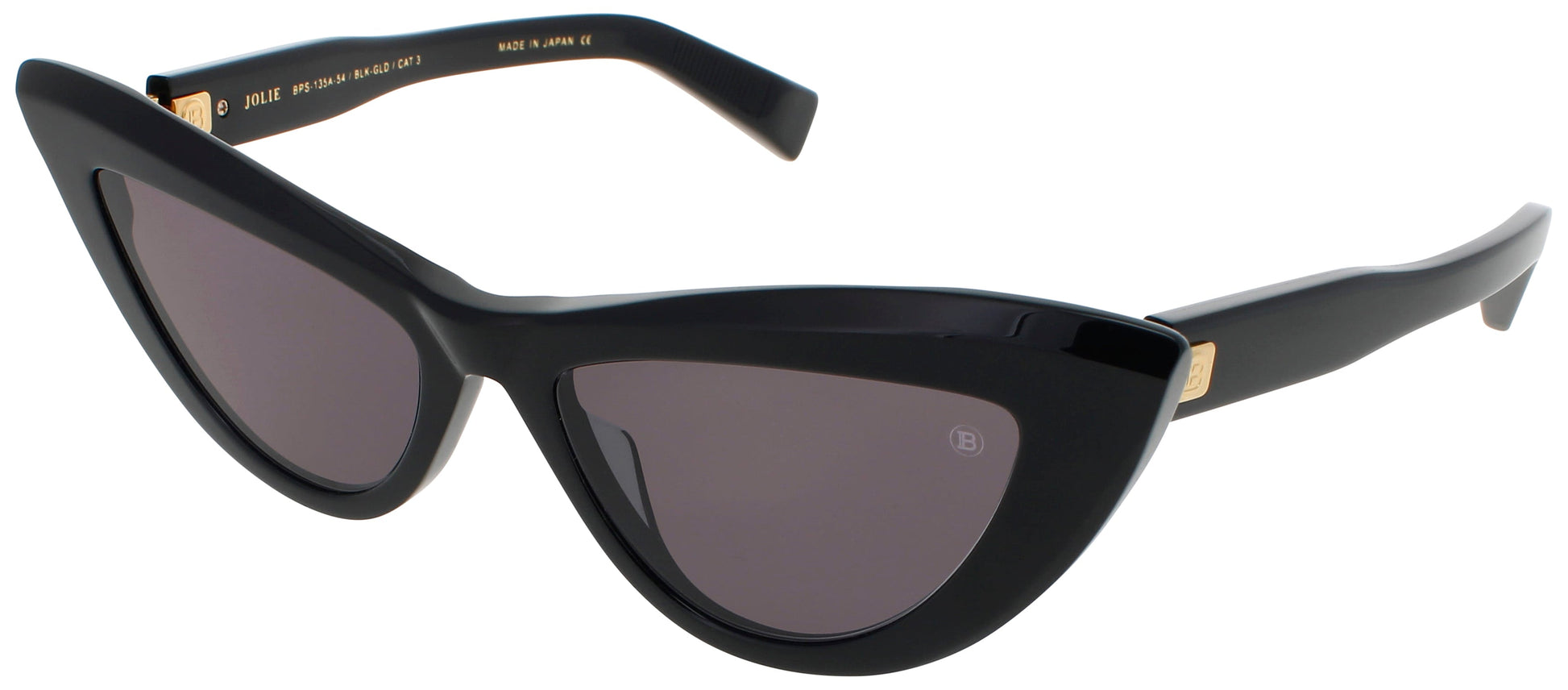 BALMAIN JOLIE Frame GOLD/BLACK Lens DARK GREY