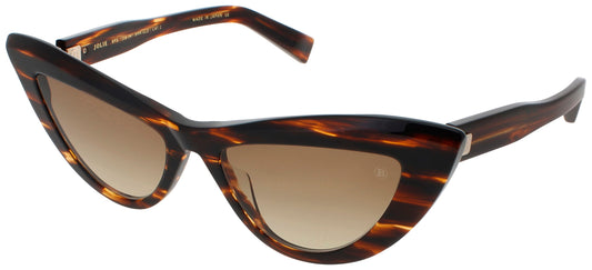 BALMAIN JOLIE Frame BROWN SWIRL/WHITE GOLD Lens AMBER