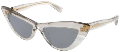 BALMAIN JOLIE Frame CRYSTAL GREY/GOLD Lens FLASH SILVER MIRROR