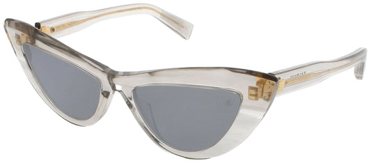 BALMAIN JOLIE Frame CRYSTAL GREY/GOLD Lens FLASH SILVER MIRROR