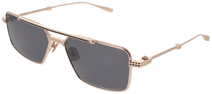 VALENTINO V-SEI Frame WHITE GOLD/BLACK ENAMEL Lens BLACK FLASH MIRROR