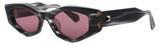 VALENTINO V-TRE-VLS Frame TRANSLUCENT BLACK SWIRL/LIGHT GOLD Lens DARK BROWN