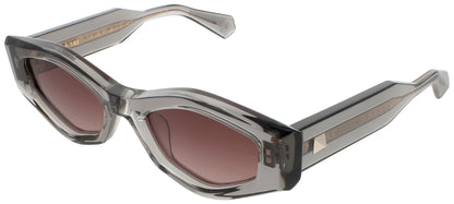 VALENTINO V-TRE Frame TRANSLUCENT GREY/WHITE GOLD Lens DARK ROSE GRADIENT