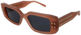 VALENTINO V-CINQUE Frame POWDER PINK/WHITE GOLD Lens DARK GREY