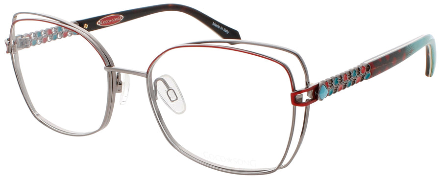 COCO SONG MILLION STARS CV205 Frame RED GREY Lens demo