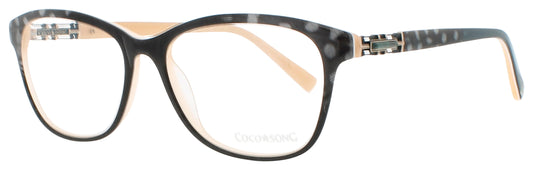 COCO SONG SOMETHING NEW Frame BLACK BEIGE GOLD Lens DEMO