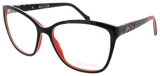 COCO SONG AMAZING SEASON Frame BLACK RED Lens DEMO