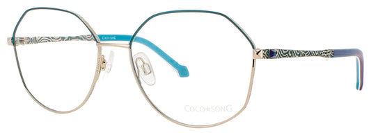 COCO SONG LIVING TOGETHER Frame GOLD TURQUOISE Lens DEMO