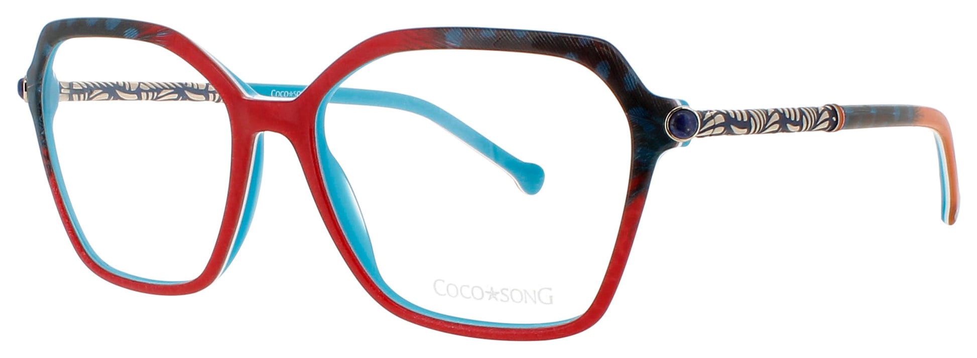 COCO SONG RICH GIRL Frame RED TURQUOISE Lens DEMO