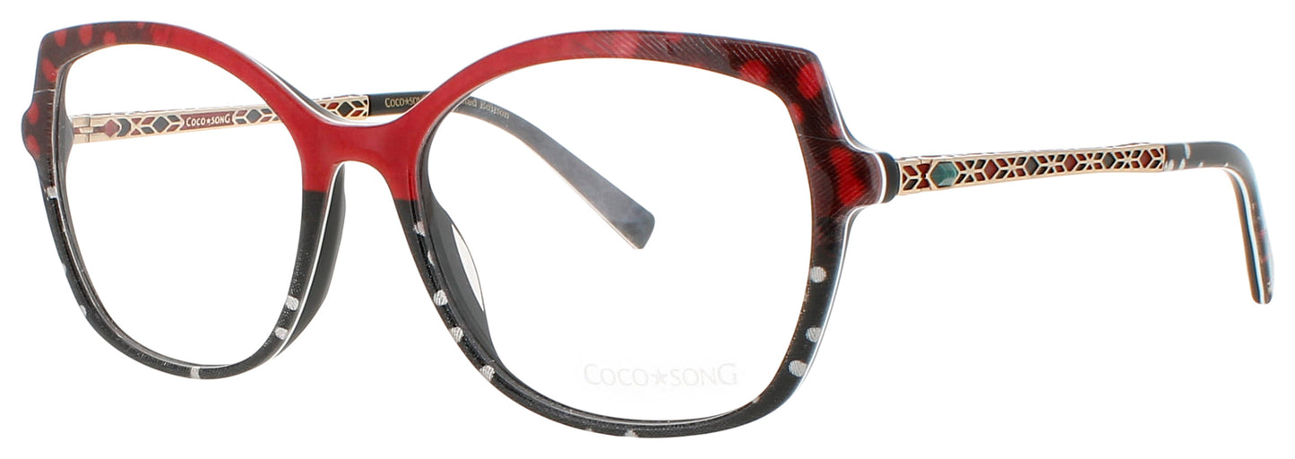 COCO SONG LONG NIGHT Frame BLACK RED Lens DEMO
